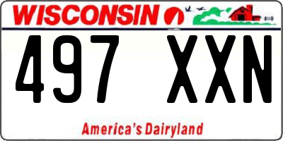WI license plate 497XXN