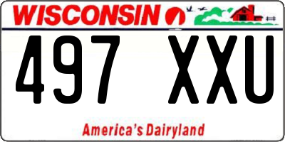WI license plate 497XXU