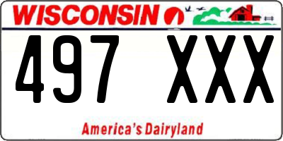 WI license plate 497XXX