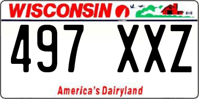 WI license plate 497XXZ