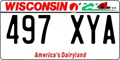 WI license plate 497XYA