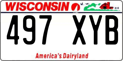 WI license plate 497XYB