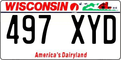WI license plate 497XYD