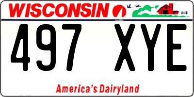 WI license plate 497XYE
