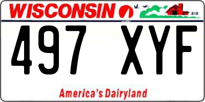 WI license plate 497XYF