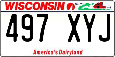 WI license plate 497XYJ