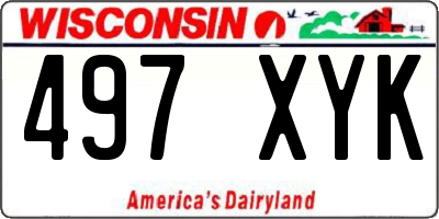 WI license plate 497XYK