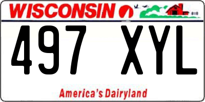 WI license plate 497XYL