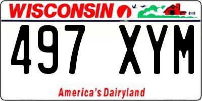 WI license plate 497XYM