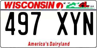 WI license plate 497XYN