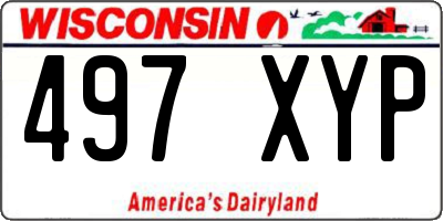 WI license plate 497XYP