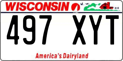 WI license plate 497XYT