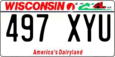 WI license plate 497XYU