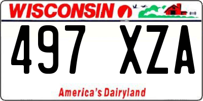 WI license plate 497XZA