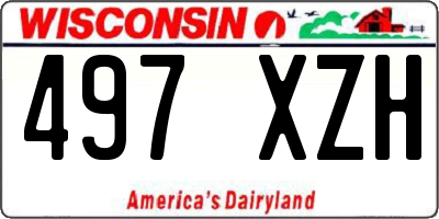 WI license plate 497XZH