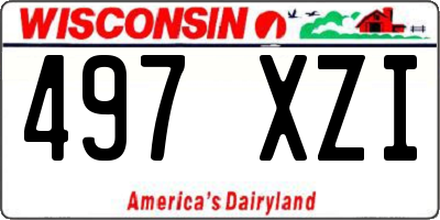 WI license plate 497XZI