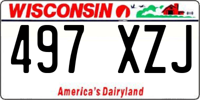 WI license plate 497XZJ