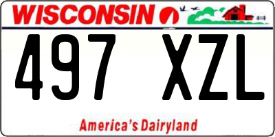 WI license plate 497XZL