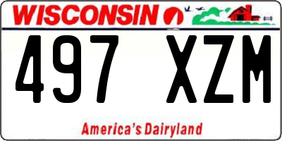 WI license plate 497XZM