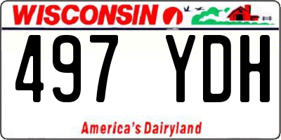 WI license plate 497YDH