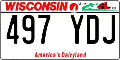 WI license plate 497YDJ