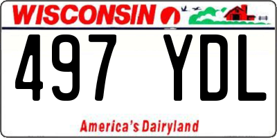 WI license plate 497YDL