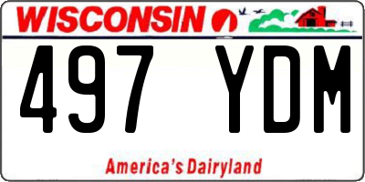 WI license plate 497YDM