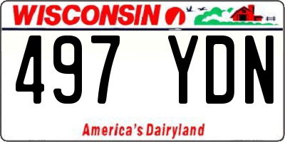 WI license plate 497YDN