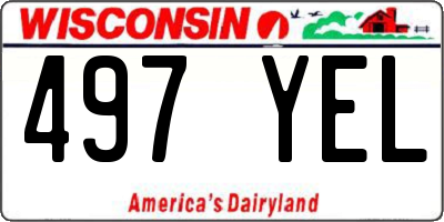 WI license plate 497YEL