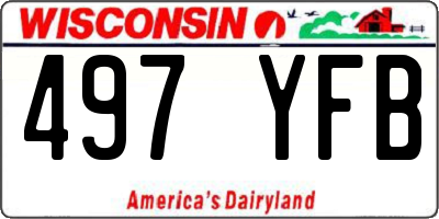 WI license plate 497YFB