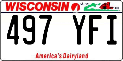 WI license plate 497YFI