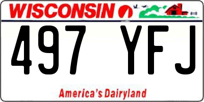 WI license plate 497YFJ