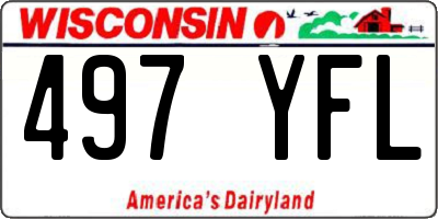 WI license plate 497YFL