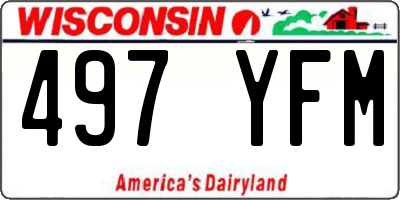 WI license plate 497YFM