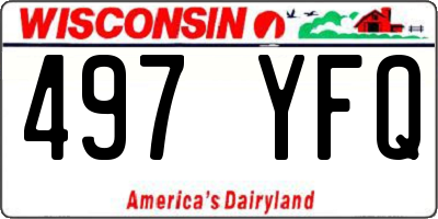 WI license plate 497YFQ