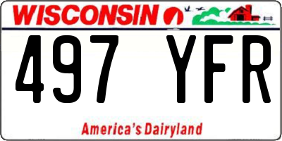 WI license plate 497YFR
