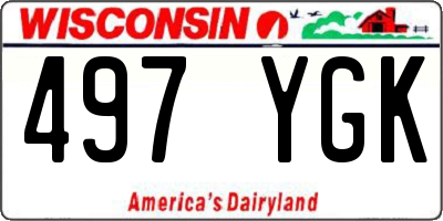 WI license plate 497YGK