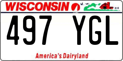 WI license plate 497YGL