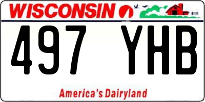 WI license plate 497YHB