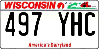 WI license plate 497YHC