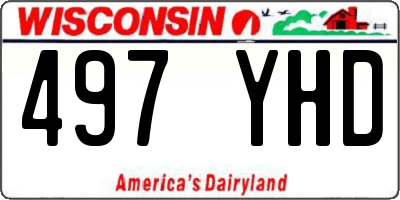 WI license plate 497YHD