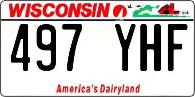 WI license plate 497YHF