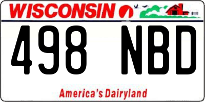 WI license plate 498NBD