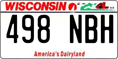 WI license plate 498NBH