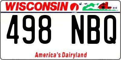 WI license plate 498NBQ