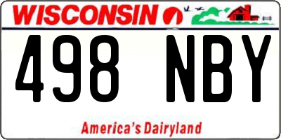 WI license plate 498NBY