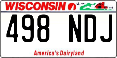 WI license plate 498NDJ