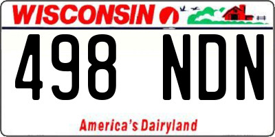 WI license plate 498NDN