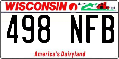 WI license plate 498NFB
