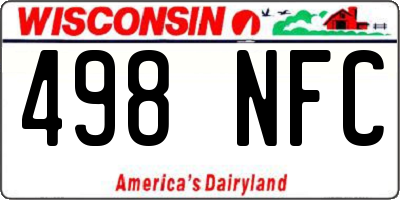 WI license plate 498NFC
